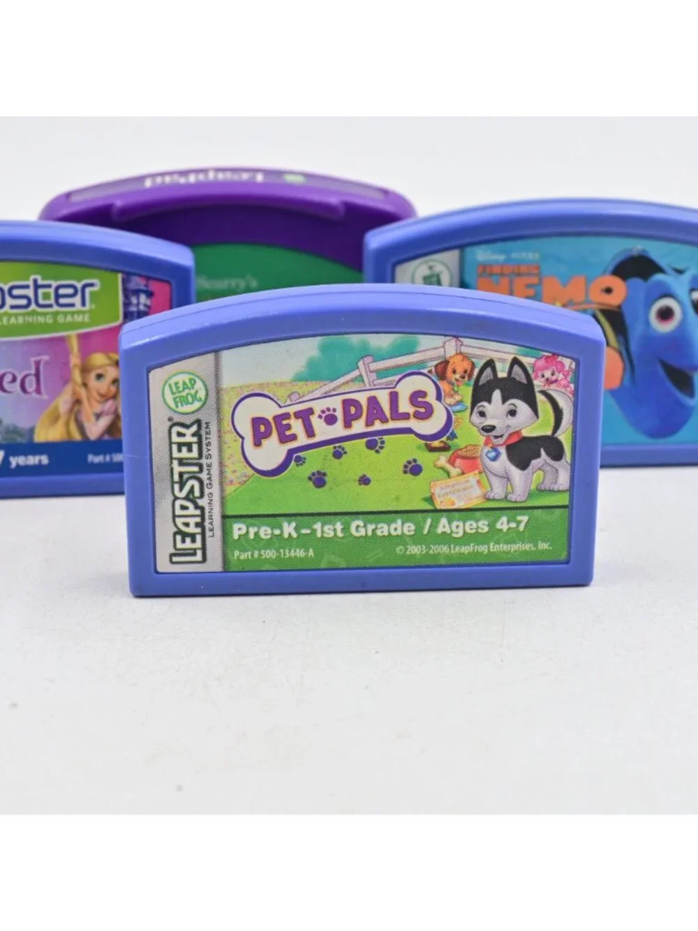 LeapFrog Leapster Learning Game Cartridge Lot of 8 Disney Fairies Nemo Dora